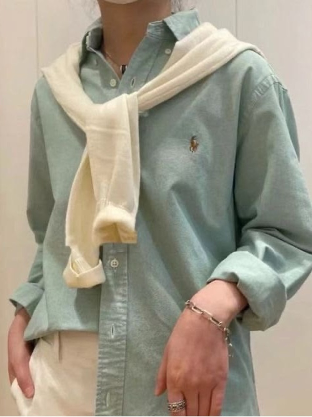 Polo Ralph Lauren Mint Green Button-Down Shirt Size L (16.5) - Picture 3 of 8